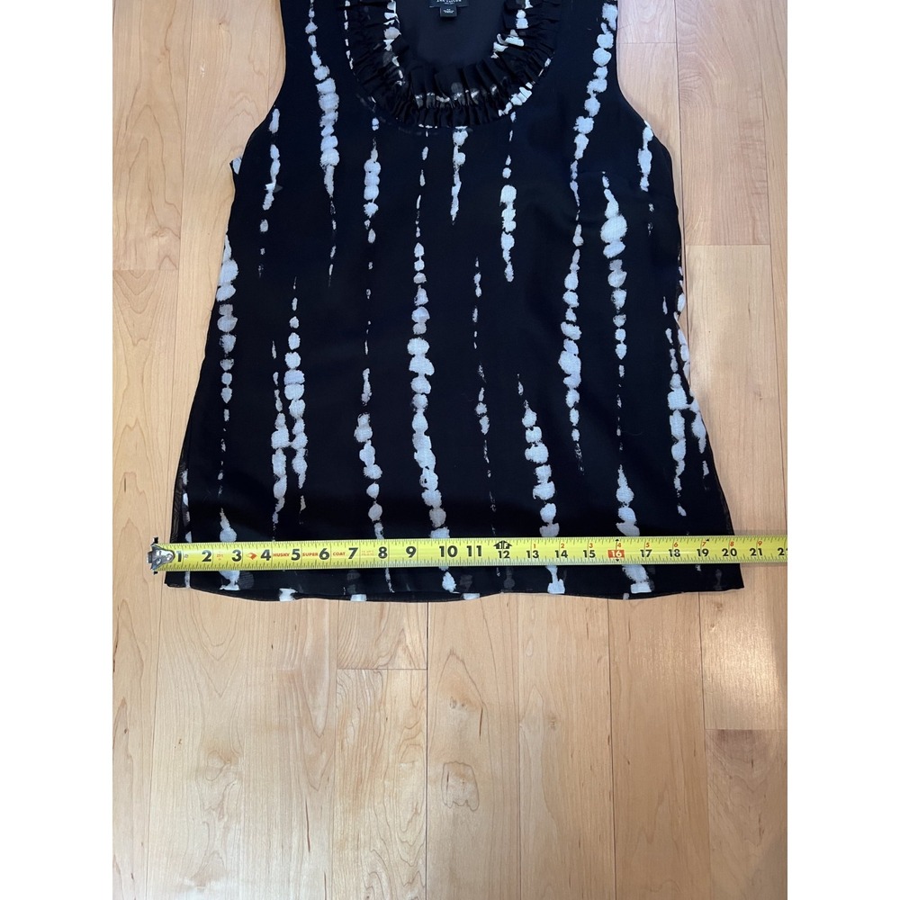 Women's Sleeveless Top Silk Cotton Blend Ruffles Around Neck‎ black Dressy Fun - Picture 6 of 9